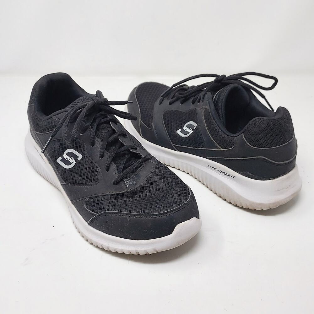 Skechers Sport Wide Fit Memory Foam Black Walking Sneakers Size 9.5